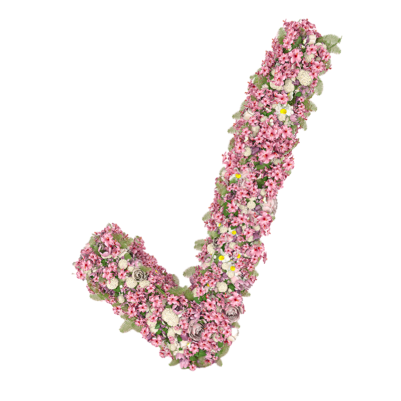 Flower check-mark for Check in with Jasmine, therapist in New York
